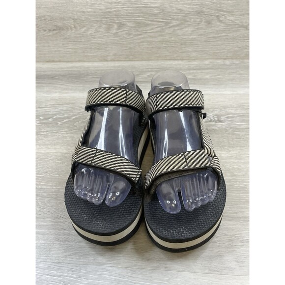 Teva Flatform Universal 1008844  Women's Sandals US 7 Black Candy Striped - Picture 2 of 10